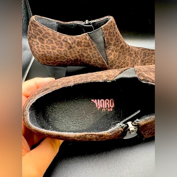 Munro American Taylor Leopard Print Ankle Boots 6.5 Wide - Picture 4 of 7